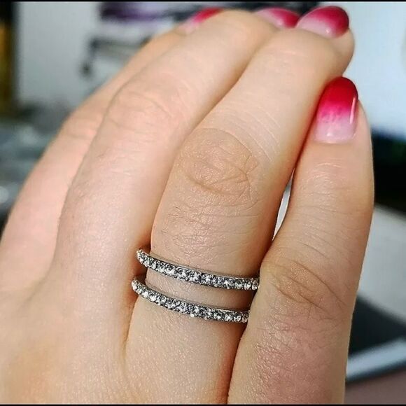 Silver White Sapphire Ring  - Picture 5 of 5